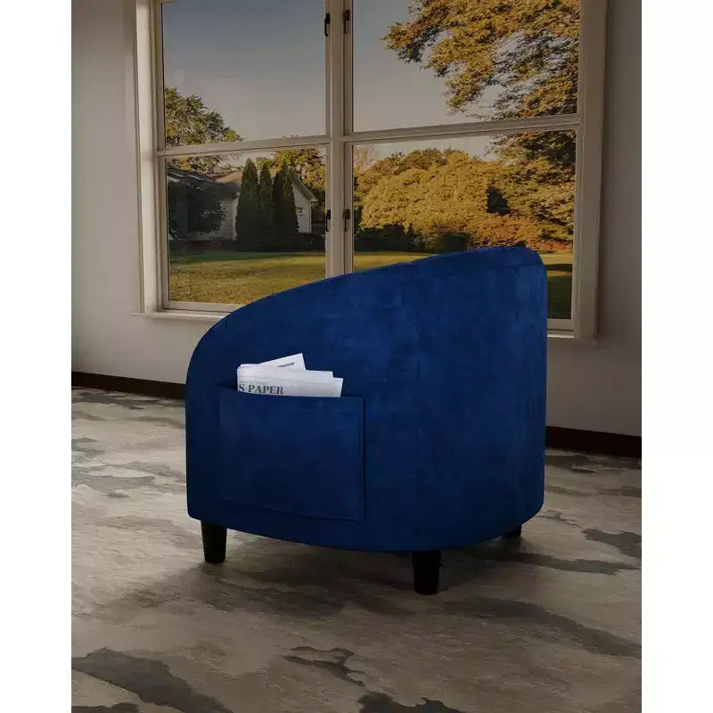 Fauteuil d'appoint moderne confortable, fauteuil simple rembourré doux avec dossier arrondi et pieds robustes, fauteuil de salon pour le salon et la chambre à coucher