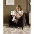 Fauteuil d'appoint moderne confortable, fauteuil simple rembourré doux avec dossier arrondi et pieds robustes, fauteuil de salon pour le salon et la chambre à coucher
