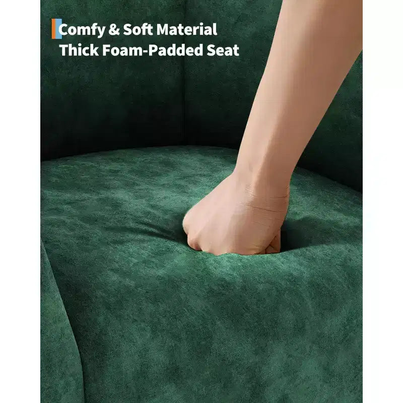 Fauteuil d'appoint moderne confortable, fauteuil simple rembourré doux avec dossier arrondi et pieds robustes, fauteuil de salon pour le salon et la chambre à coucher