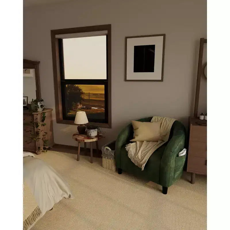 Fauteuil d'appoint moderne confortable, fauteuil simple rembourré doux avec dossier arrondi et pieds robustes, fauteuil de salon pour le salon et la chambre à coucher