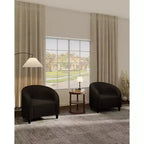 Fauteuil d'appoint moderne confortable, fauteuil simple rembourré doux avec dossier arrondi et pieds robustes, fauteuil de salon pour le salon et la chambre à coucher