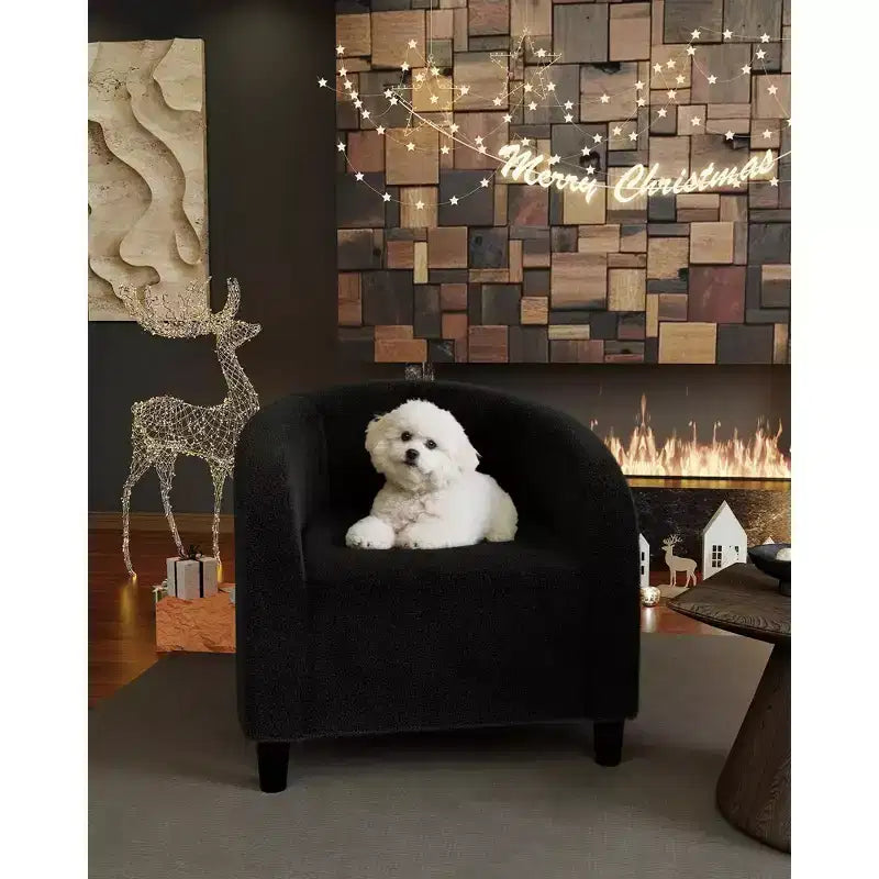 Fauteuil d'appoint moderne confortable, fauteuil simple rembourré doux avec dossier arrondi et pieds robustes, fauteuil de salon pour le salon et la chambre à coucher