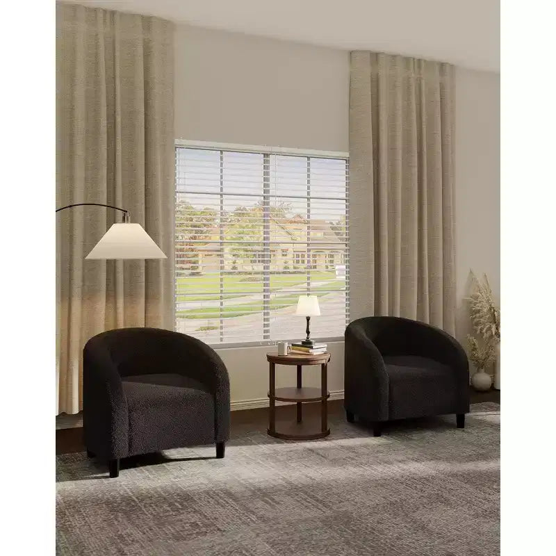 Fauteuil d'appoint moderne confortable, fauteuil simple rembourré doux avec dossier arrondi et pieds robustes, fauteuil de salon pour le salon et la chambre à coucher