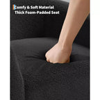 Fauteuil d'appoint moderne confortable, fauteuil simple rembourré doux avec dossier arrondi et pieds robustes, fauteuil de salon pour le salon et la chambre à coucher