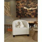 Fauteuil d'appoint moderne confortable, fauteuil simple rembourré doux avec dossier arrondi et pieds robustes, fauteuil de salon pour le salon et la chambre à coucher