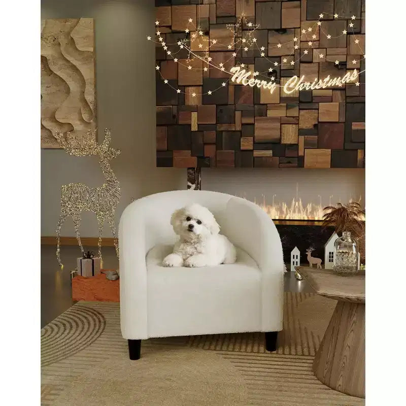 Fauteuil d'appoint moderne confortable, fauteuil simple rembourré doux avec dossier arrondi et pieds robustes, fauteuil de salon pour le salon et la chambre à coucher