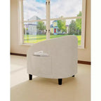 Fauteuil d'appoint moderne confortable, fauteuil simple rembourré doux avec dossier arrondi et pieds robustes, fauteuil de salon pour le salon et la chambre à coucher