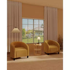 Fauteuil d'appoint moderne confortable, fauteuil simple rembourré doux avec dossier arrondi et pieds robustes, fauteuil de salon pour le salon et la chambre à coucher