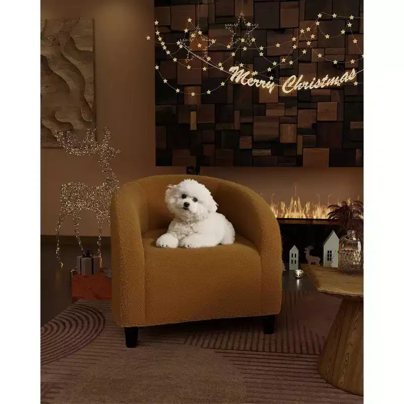 Fauteuil d'appoint moderne confortable, fauteuil simple rembourré doux avec dossier arrondi et pieds robustes, fauteuil de salon pour le salon et la chambre à coucher