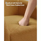 Fauteuil d'appoint moderne confortable, fauteuil simple rembourré doux avec dossier arrondi et pieds robustes, fauteuil de salon pour le salon et la chambre à coucher