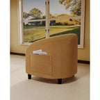 Fauteuil d'appoint moderne confortable, fauteuil simple rembourré doux avec dossier arrondi et pieds robustes, fauteuil de salon pour le salon et la chambre à coucher