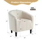 Fauteuil d'appoint moderne confortable, fauteuil simple rembourré doux avec dossier arrondi et pieds robustes, fauteuil de salon pour le salon et la chambre à coucher