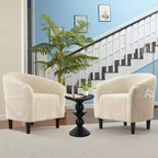 Fauteuil d'appoint moderne confortable, fauteuil simple rembourré doux avec dossier arrondi et pieds robustes, fauteuil de salon pour le salon et la chambre à coucher