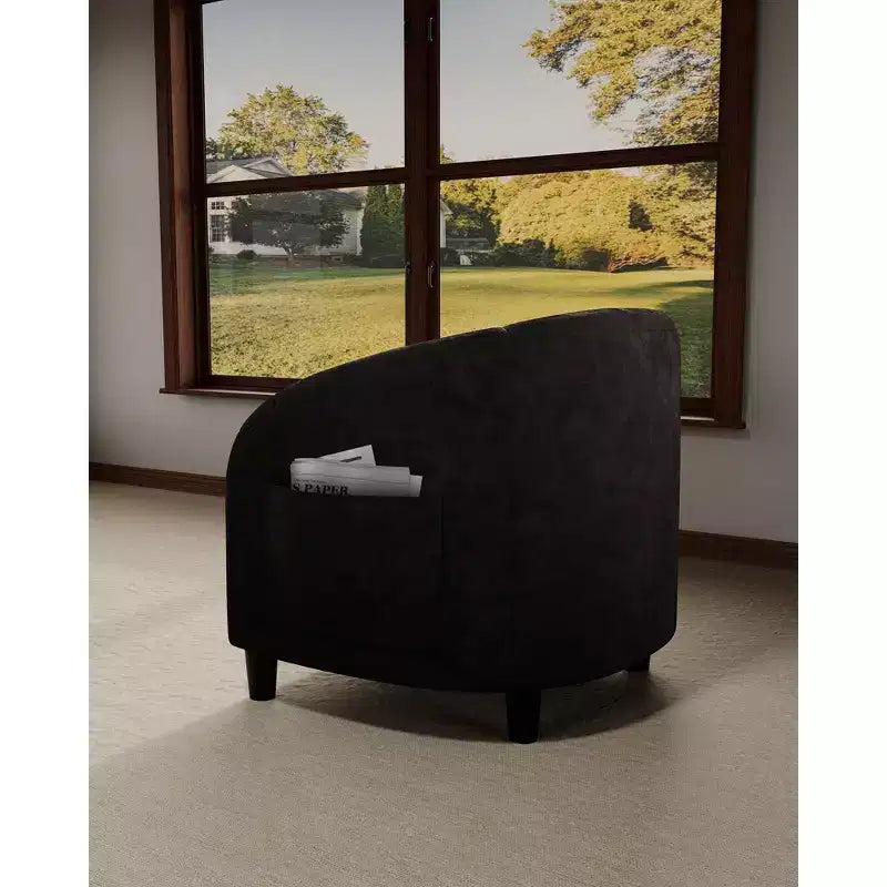 Fauteuil d'appoint moderne confortable, fauteuil simple rembourré doux avec dossier arrondi et pieds robustes, fauteuil de salon pour le salon et la chambre à coucher