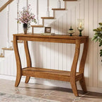 Table console en bois massif Lantine, table d'entrée de style ferme de 41,3 pouces avec étagère de rangement, table d'appoint à 2 niveaux pour salon, couloir, entrée
