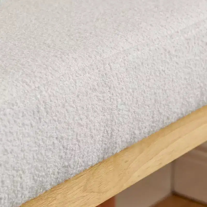 Banc à chaussures capitonné FurnitureR avec cadre en bois, banc d'entrée moderne avec coussin d'assise, petit banc d'appoint pour chambre à coucher, couloir, salon