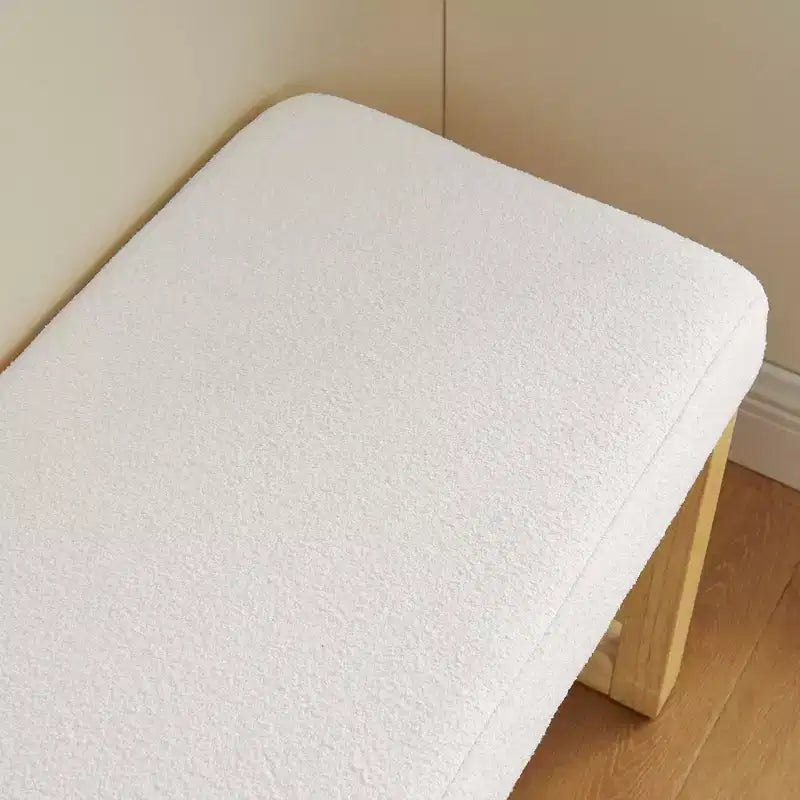 Banc à chaussures capitonné FurnitureR avec cadre en bois, banc d'entrée moderne avec coussin d'assise, petit banc d'appoint pour chambre à coucher, couloir, salon
