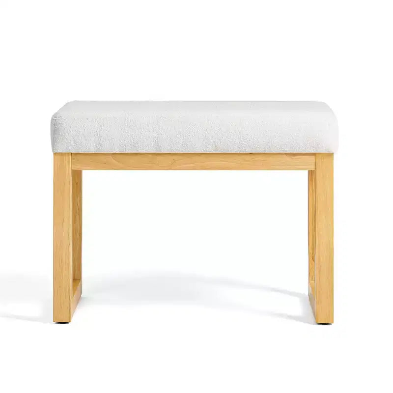 Banc à chaussures capitonné FurnitureR avec cadre en bois, banc d'entrée moderne avec coussin d'assise, petit banc d'appoint pour chambre à coucher, couloir, salon
