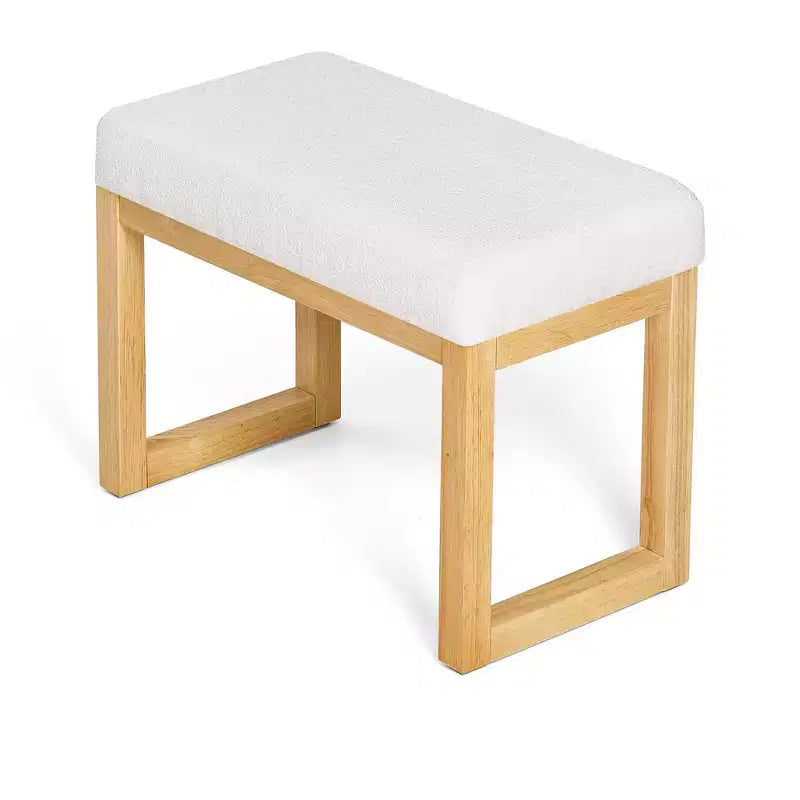 Banc à chaussures capitonné FurnitureR avec cadre en bois, banc d'entrée moderne avec coussin d'assise, petit banc d'appoint pour chambre à coucher, couloir, salon