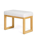 Banc à chaussures capitonné FurnitureR avec cadre en bois, banc d'entrée moderne avec coussin d'assise, petit banc d'appoint pour chambre à coucher, couloir, salon