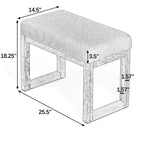 Banc à chaussures capitonné FurnitureR avec cadre en bois, banc d'entrée moderne avec coussin d'assise, petit banc d'appoint pour chambre à coucher, couloir, salon