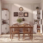 COZONY Meuble d'angle de ferme 65" avec portes et étagères réglables, Armoire de rangement d'angle haute pour cuisine et salon