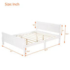 Lit plateforme moderne en bois pleine grandeur avec tête de lit Luxystar