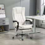 Fauteuil de bureau massant 6 points et chauffant, fauteuil d'ordinateur inclinable avec hauteur réglable et repose-pieds