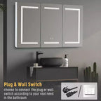 Armoire à pharmacie encadrée Catressa 48 po L x 28 po H avec miroir réglable