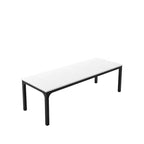 HomeRoots 46 White and Black Wood and Iron Dining Table