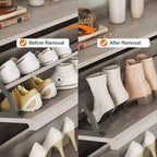 Meuble à Chaussures Moderne en Bois, Étagères Réglables, Range-Chaussures Autonome et Discret, Peu Encombrant, pour la Maison, le Couloir