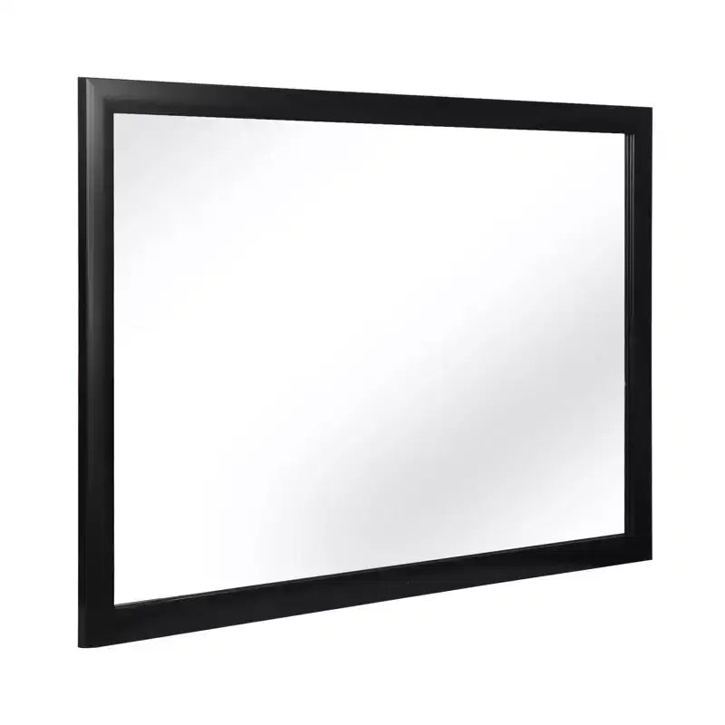Miroir mural rectangulaire 24 x 36 avec cadre noir Home Collection