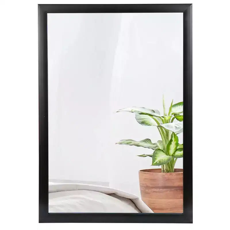 Miroir mural rectangulaire 24 x 36 avec cadre noir Home Collection