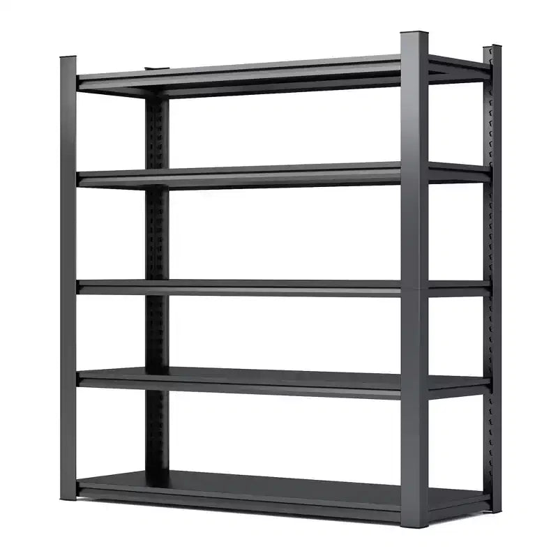 72H 5 Tier Metal Shelves for Storage Garage Shelving, Adjustable Garage Shelf Industrial Shelving Unit Storage Utility Rack