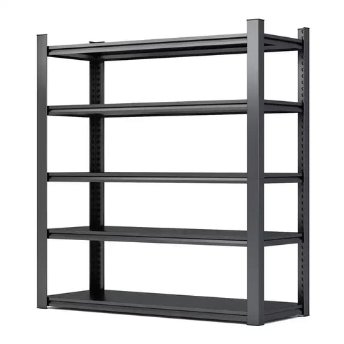 72H 5 Tier Metal Shelves for Storage Garage Shelving, Adjustable Garage Shelf Industrial Shelving Unit Storage Utility Rack