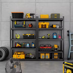 Étagères métalliques à 5 niveaux de 72 pouces pour le rangement d'atelier, rayonnage de garage réglable, étagère de rangement industrielle, rayonnage utilitaire.