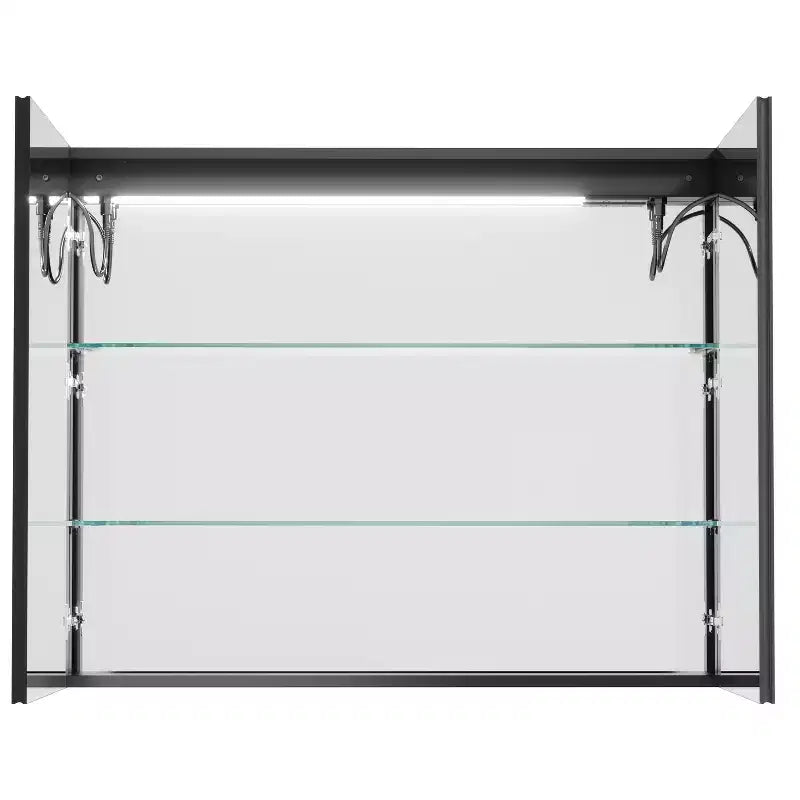 Armoire à pharmacie FAMYYT 40 po L x 32 po H en aluminium avec miroir, éclairage fluide, intensité réglable, anti-buée