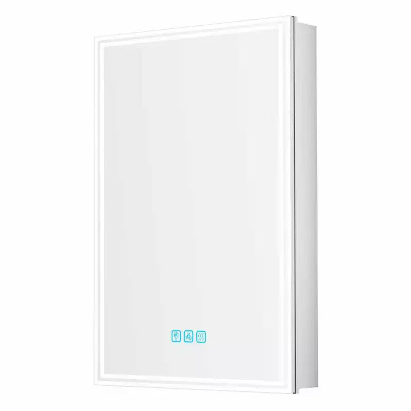 FAMYYT Armoire à pharmacie lumineuse en aluminium de 24 po L x 36 po H avec miroir, intensité variable, anti-buée, entièrement assemblée