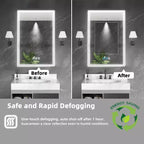 FAMYYT Armoire à pharmacie lumineuse en aluminium de 24 po L x 36 po H avec miroir, intensité variable, anti-buée, entièrement assemblée