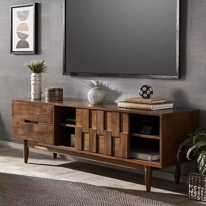 Meuble TV large Chasin 70 - Marron - iNSPIRE Q