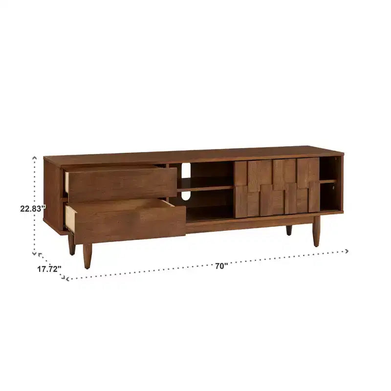 Meuble TV large Chasin 70 - Marron - iNSPIRE Q