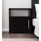 HomeRoots 23 Table de chevet en bois noir