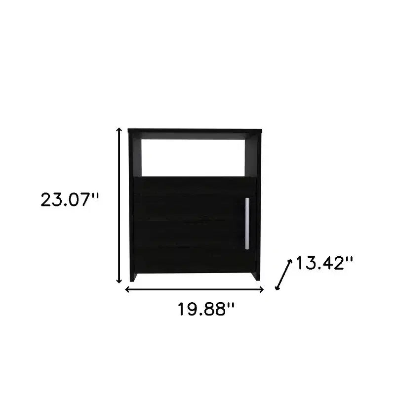 HomeRoots 23 Table de chevet en bois noir
