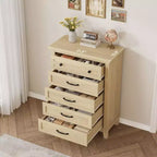 Commode verticale, commode en bois autoportante, grand espace de rangement, pour chambre à coucher, salon