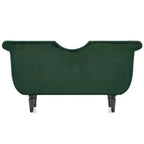 Banc en Velours Whisen 134,6 cm avec Accoudoirs Roulés, Accents de Rivets, Siège Rembourré Minimaliste de Pied de Lit, 2 Coussins, Rembourrage en Mousse Haute Densité