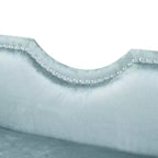 Banc en Velours Whisen 134,6 cm avec Accoudoirs Roulés, Accents de Rivets, Siège Rembourré Minimaliste de Pied de Lit, 2 Coussins, Rembourrage en Mousse Haute Densité