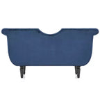 Banc en Velours Whisen 134,6 cm avec Accoudoirs Roulés, Accents de Rivets, Siège Rembourré Minimaliste de Pied de Lit, 2 Coussins, Rembourrage en Mousse Haute Densité