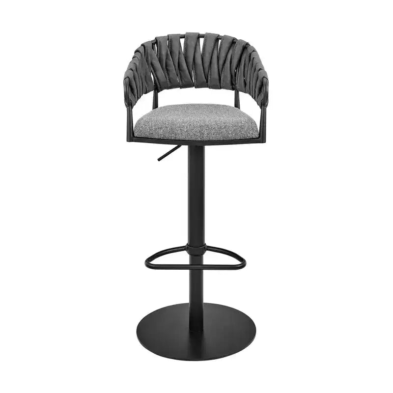 Tabouret de bar pivotant moderne réglable GDFStudio Blaise en similicuir