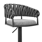 Tabouret de bar pivotant moderne réglable GDFStudio Blaise en similicuir