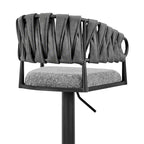 Tabouret de bar pivotant moderne réglable GDFStudio Blaise en similicuir